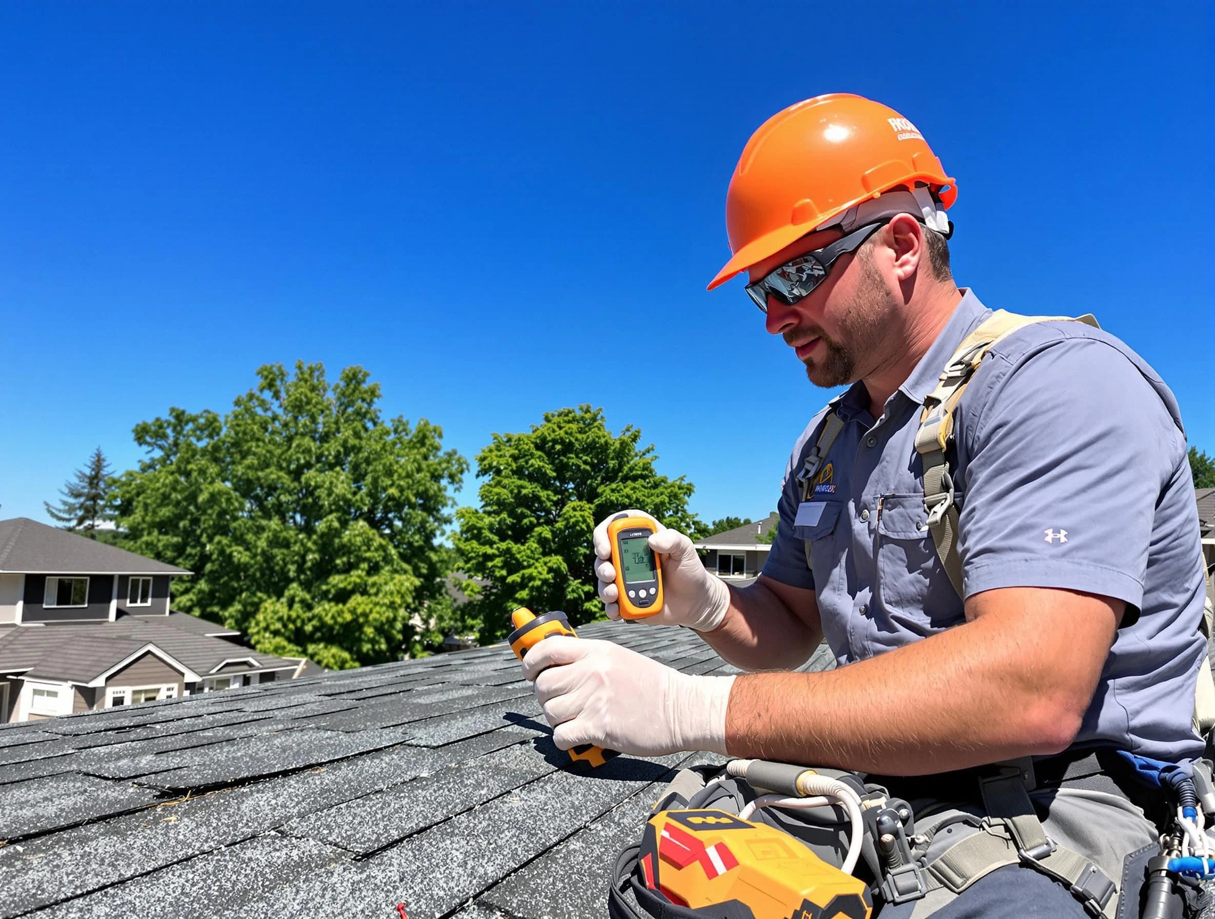 Bay Village Roofing Company conducting a roof inspection in Bay Village, OH