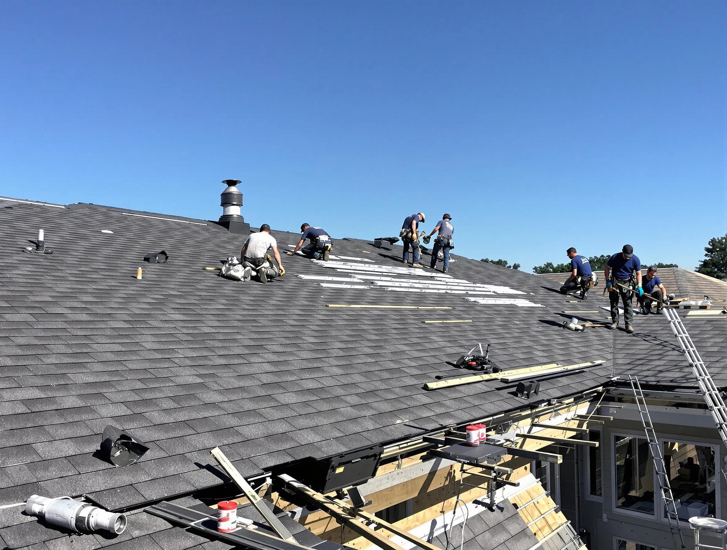 Bay Village Roofing Company experts performing roof installation in Bay Village, OH